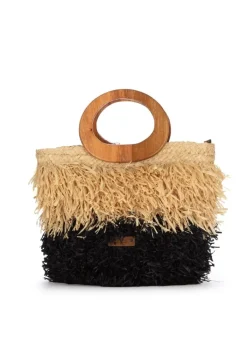 AFAR | HANDTASCHE KESHIA MEDIUM SCHWARZ BEIGE Outlet