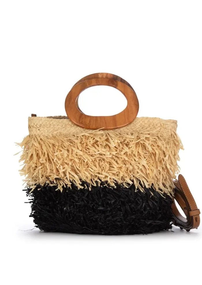 AFAR | HANDTASCHE KESHIA MEDIUM SCHWARZ BEIGE Outlet