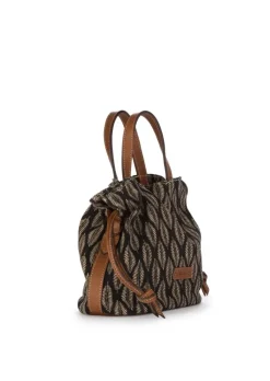 AFAR | HANDTASCHE MANDISA SMALL LEAF SCHWARZ BEIGE Fashion