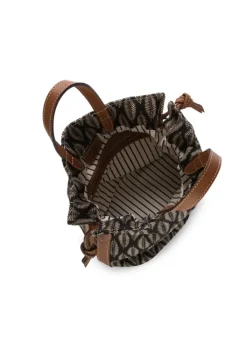 AFAR | HANDTASCHE MANDISA SMALL LEAF SCHWARZ BEIGE Fashion
