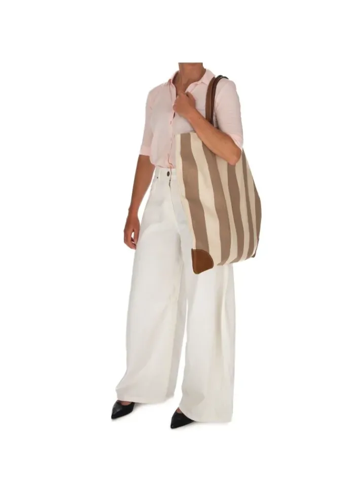 AFAR | SCHULTERTASCHE SCILLA LARGE WILD LINE BEIGE CREMEWEISS Online