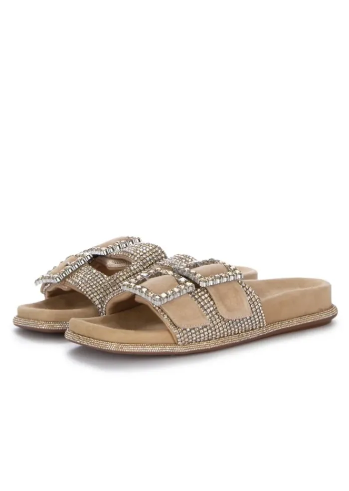 ALMA EN PENA | SANDALEN SUEDE STRASSSTEINE BEIGE Outlet