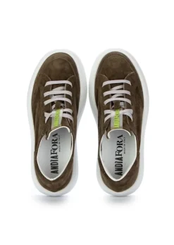 ANDIA FORA | SNEAKER IZAR WILDLEDER GRÜN New