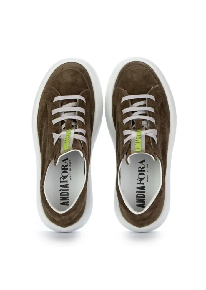 ANDIA FORA | SNEAKER IZAR WILDLEDER GRÜN New