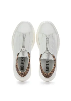 ANDIA FORA | SNEAKER LIBI LEO DREAMER WEIß LEOPARDENMUSTER Sale