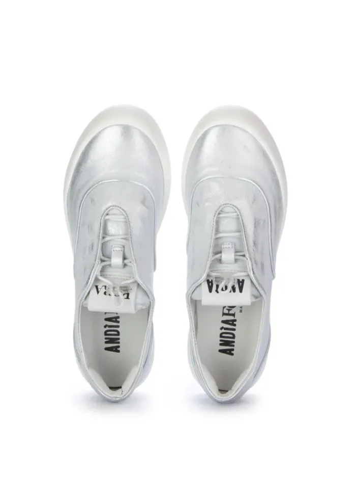 ANDIA FORA | SNEAKER NINA SPICE BRUSHED METALLISCHES SILBER Online