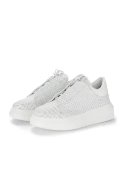 ANDIA FORA | SNEAKER SLIP-ON LIBI CUT DRILL GLOSS WEIß Online