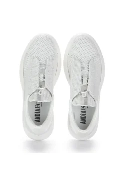 ANDIA FORA | SNEAKER SLIP-ON LIBI CUT DRILL GLOSS WEIß Online
