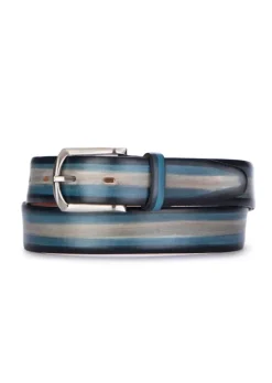 ARTIGIANATO ITALIANO | GÜRTEL VERLAUFEFFEKT BLAU GRAU Clearance