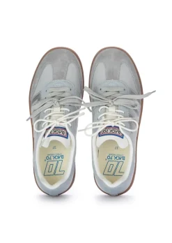 BACK 70 | SNEAKER GHOST DOUBLE LACE GRAU SILBER New