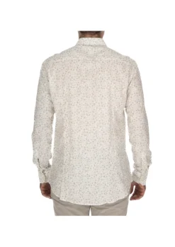 BASTONCINO | HEMD BLUMENMUSTER WEIß BEIGE Clearance