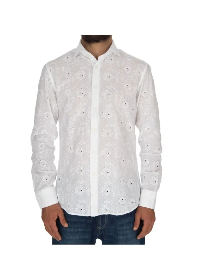 BASTONCINO | HEMD BRODERIE ANGLAISE VERLEIHT WEIß Outlet