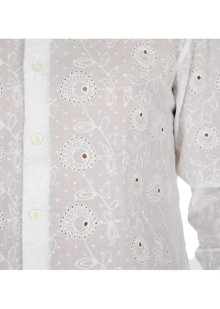 BASTONCINO | HEMD BRODERIE ANGLAISE VERLEIHT WEIß Outlet