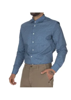 BASTONCINO | HEMD GEOMETRISCHEN MUSTER BLAU Online