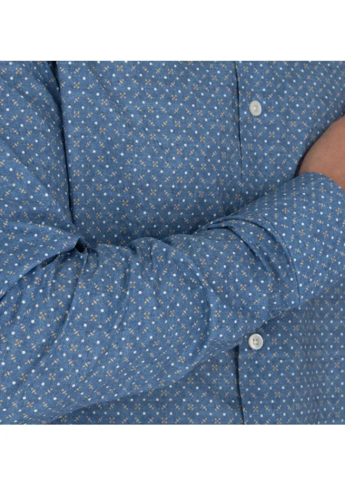 BASTONCINO | HEMD GEOMETRISCHEN MUSTER BLAU Online