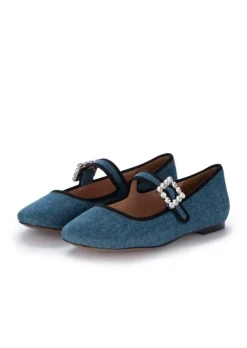 BIBI LOU | BALLERINAS SPITZE BLAU JEANS New