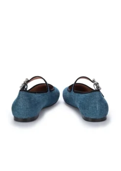 BIBI LOU | BALLERINAS SPITZE BLAU JEANS New