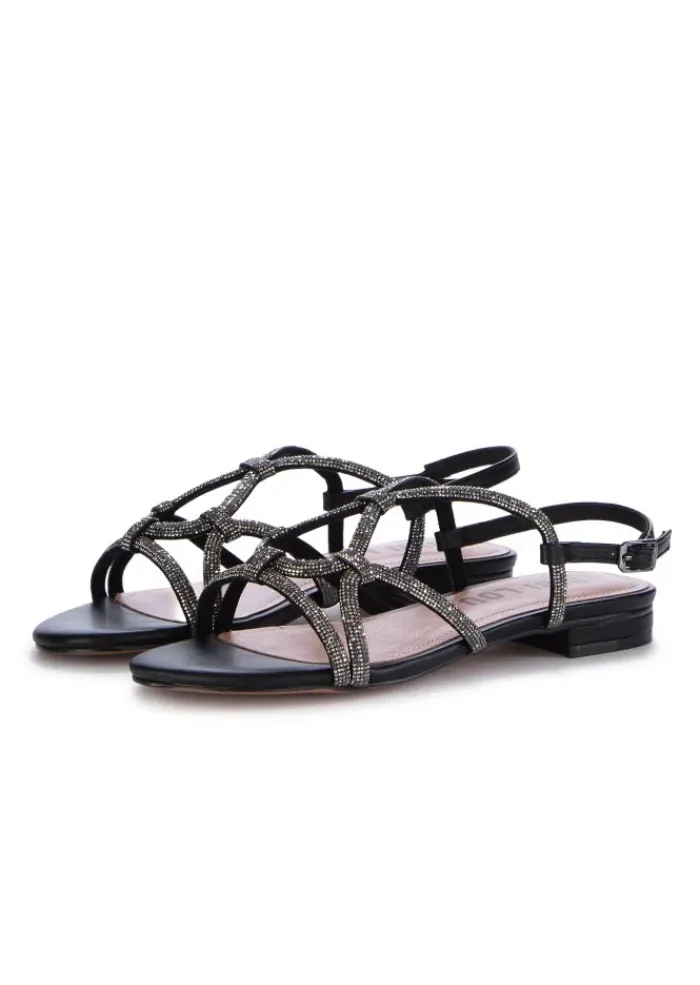 BIBI LOU | SANDALEN GEFLOCHTEN SCHWARZ SILBER Clearance