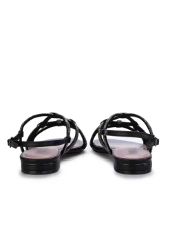 BIBI LOU | SANDALEN GEFLOCHTEN SCHWARZ SILBER Clearance