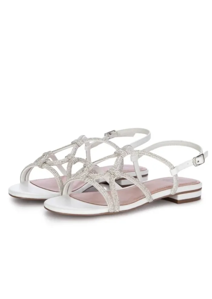 BIBI LOU | SANDALEN GEFLOCHTEN WEIß SILBER Discount