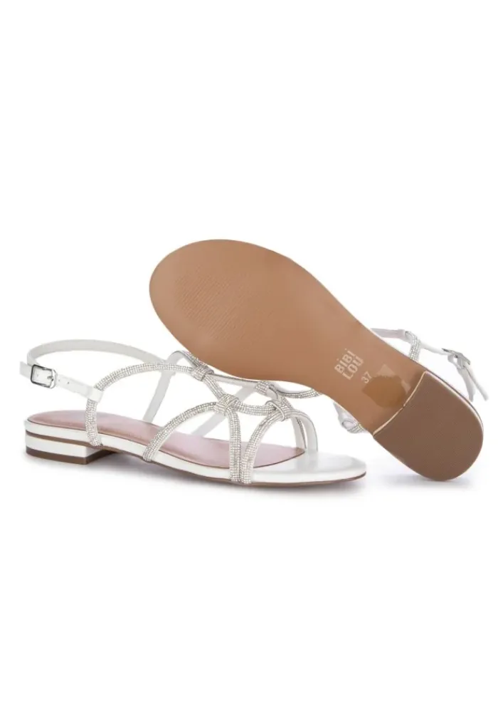 BIBI LOU | SANDALEN GEFLOCHTEN WEIß SILBER Discount