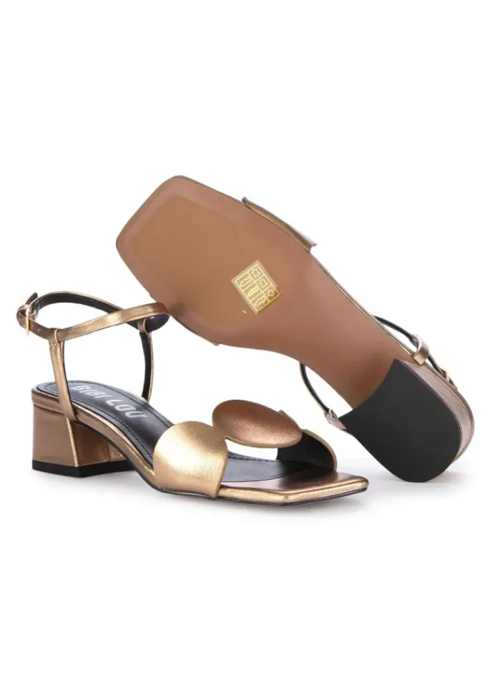 BIBI LOU | SANDALEN MIT ABSATZ GEOMETRISCHEN DETAIL METALLISCH Best