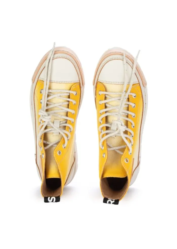 BnG REAL SHOES | HIGH-TOP SNEAKER LA SFUMATA WEIß GELB New