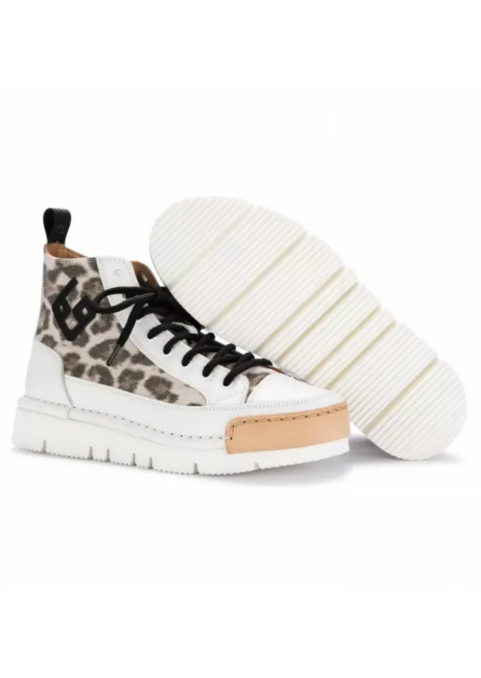 BnG REAL SHOES | HOHE SNEAKER "LA LEO BLACK" WEISS ENTDECKT Clearance