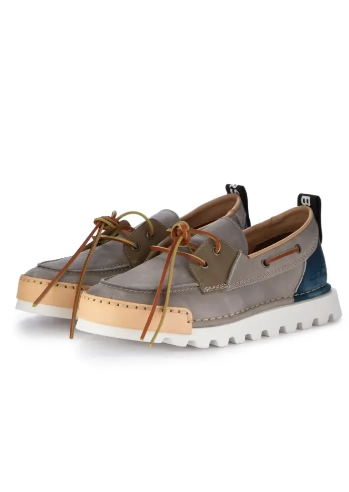 BnG REAL SHOES | LOAFER LA NAUTICA PATCH GRAU BLAU New