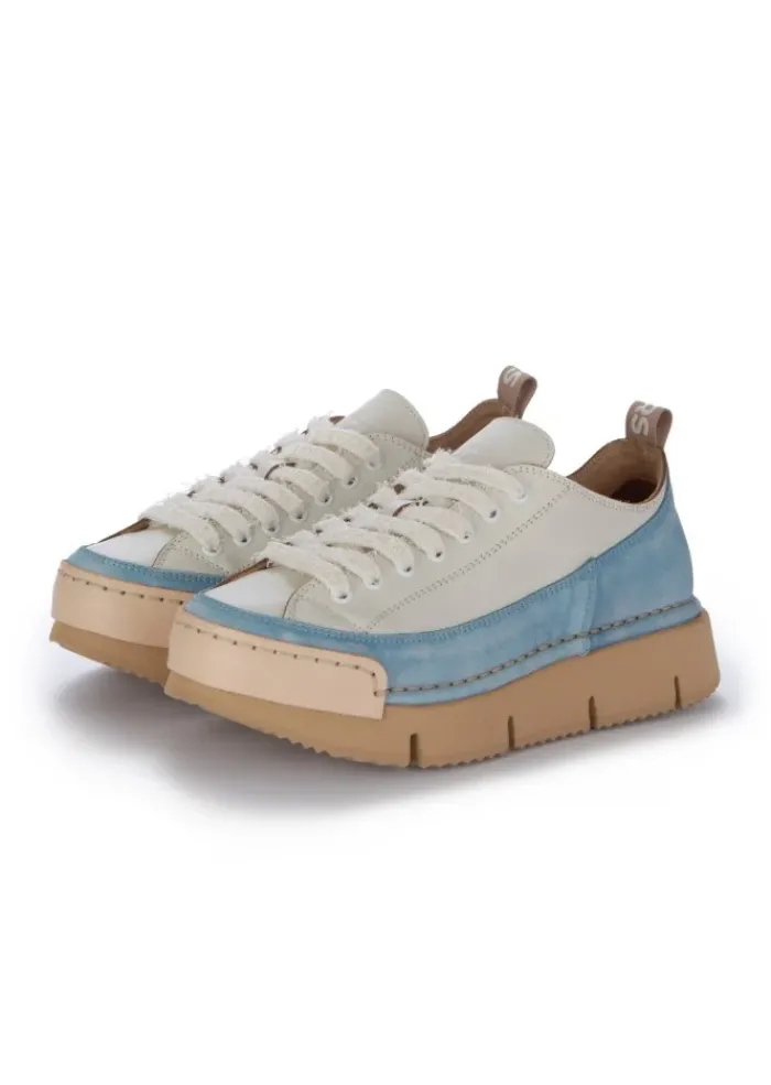 BnG REAL SHOES | SNEAKER LA DINAMICA WEIß HELLBLAU New