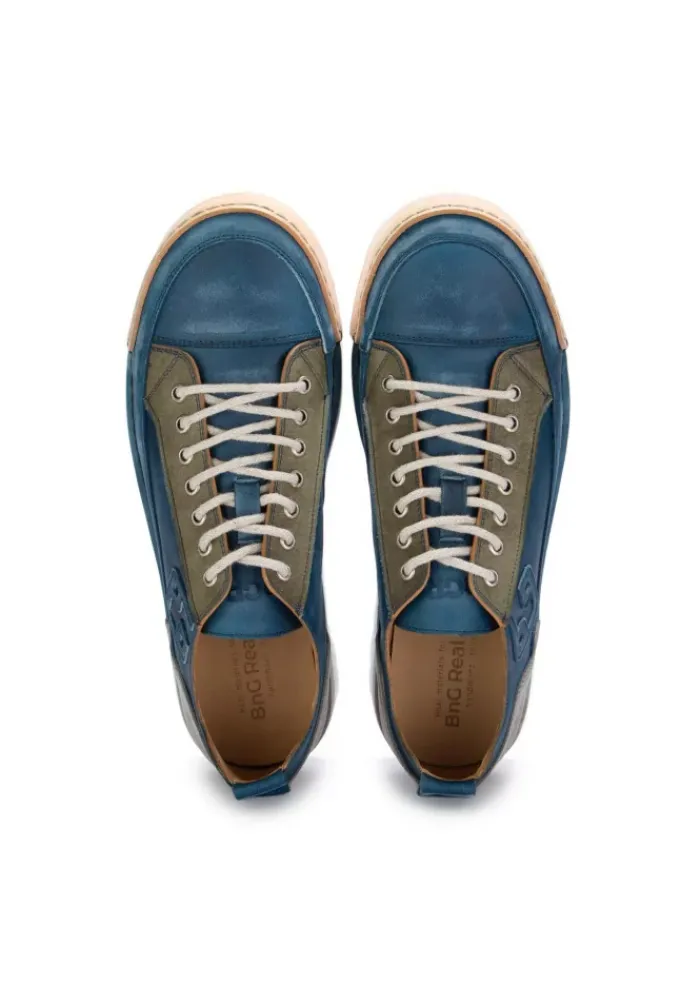BnG REAL SHOES | SNEAKER LA PATCH LEDER BLAU JEANS Discount
