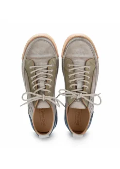 BnG REAL SHOES | SNEAKER "LA PATCH" GRAU GRÜN BLAU Fashion