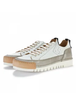 BnG REAL SHOES | SNEAKERS "LA MOKACCINO" WEIß GRAU New