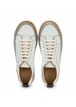 BnG REAL SHOES | SNEAKERS "LA MOKACCINO" WEIß GRAU New