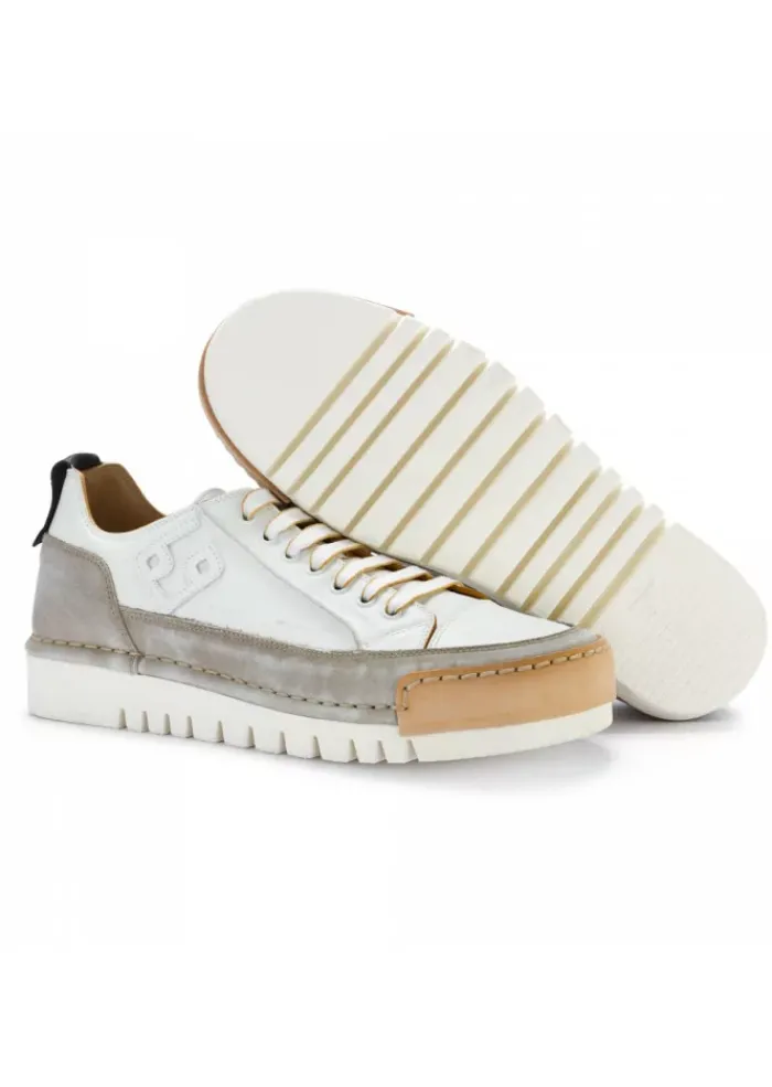 BnG REAL SHOES | SNEAKERS "LA MOKACCINO" WEIß GRAU New
