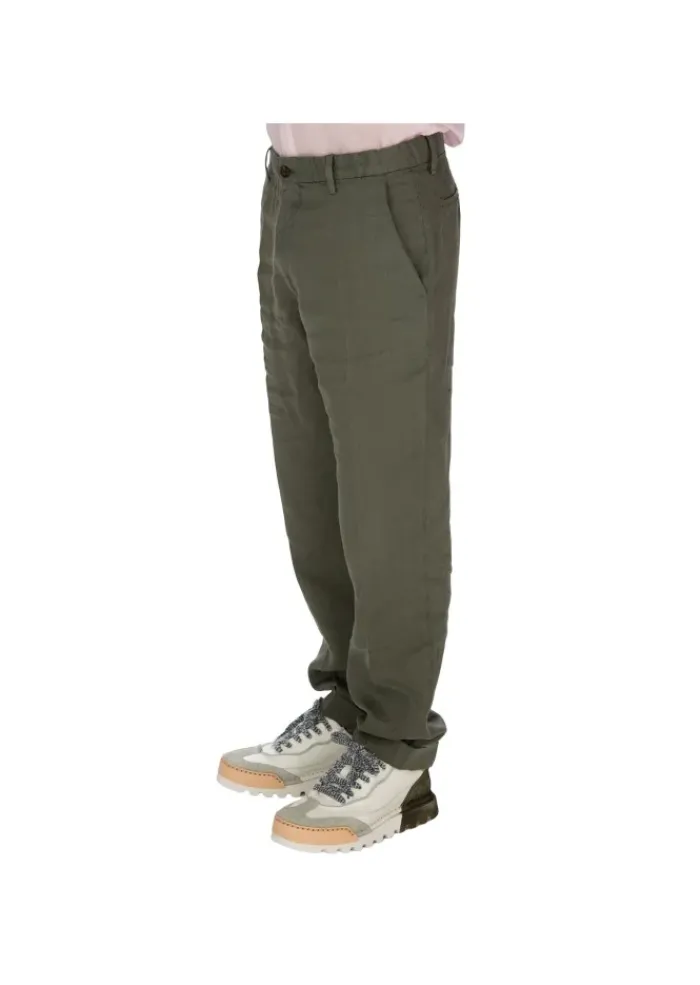 BRIGLIA | HOSE LEINEN GRÜN Hot