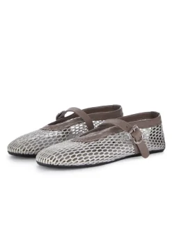 BUENO | BALLERINAS GLITZERN MESH GRAU SILBER Clearance