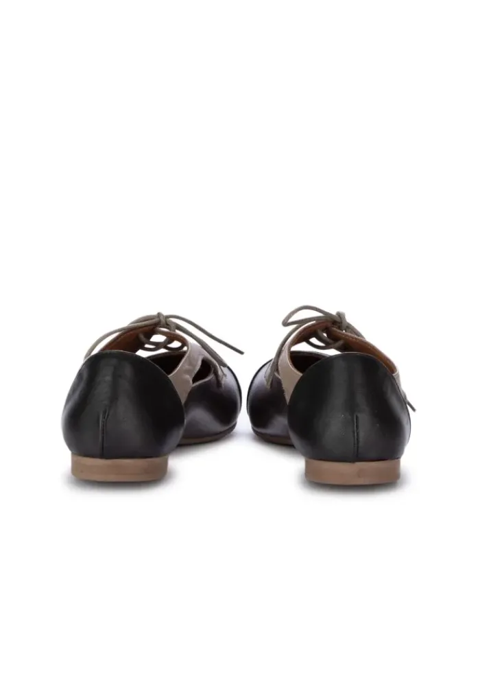 DERNA BUENO | FLACHE SCHUHE SPITZE SCHWARZ SILBER TAUPE Best