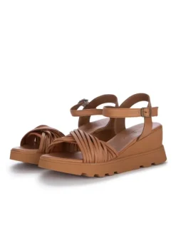 BUENO | SANDALEN GEFLOCHTENER RIEMEN HELLBRAUN Sale
