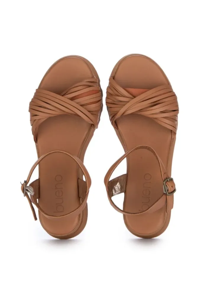 BUENO | SANDALEN GEFLOCHTENER RIEMEN HELLBRAUN Sale