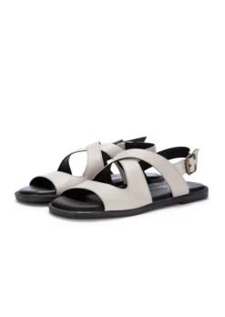 BUENO | SANDALEN GEKREUZTES LEDER GRAU Sale