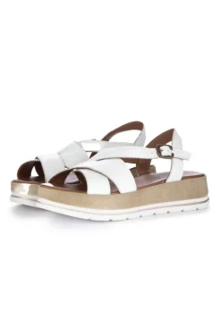 BUENO | SANDALEN GEKREUZTEN RIEMEN WEIß Fashion