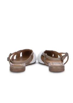BUENO | SANDALEN GEOMETRISCH WEIß BRONZE New