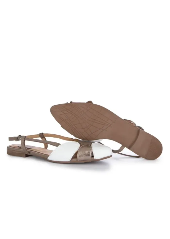 BUENO | SANDALEN GEOMETRISCH WEIß BRONZE New