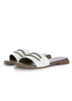BUENO | SANDALEN KONTRASTVERZIERUNG GRÜN WEIß New