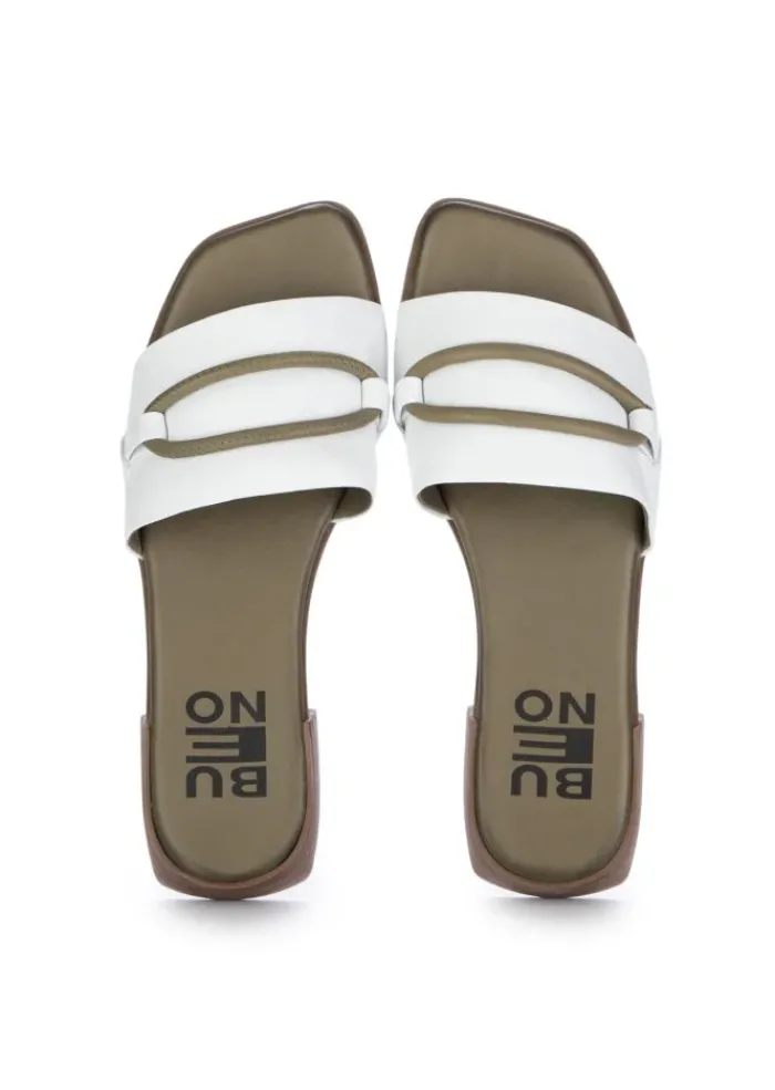 BUENO | SANDALEN KONTRASTVERZIERUNG GRÜN WEIß New