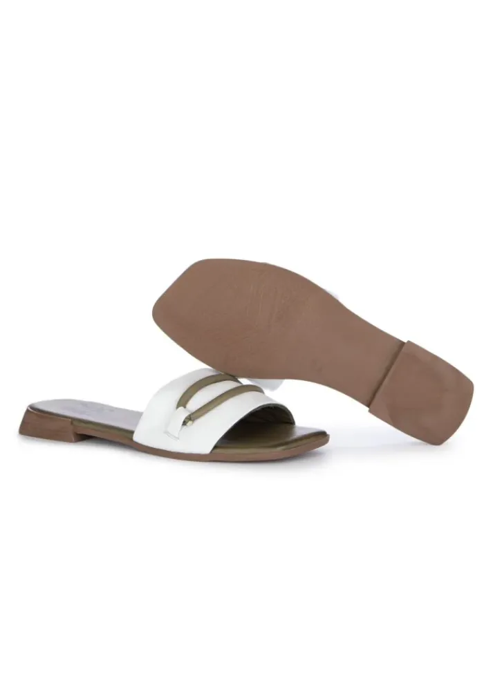 BUENO | SANDALEN KONTRASTVERZIERUNG GRÜN WEIß New