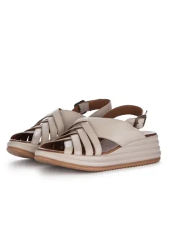 BUENO | SANDALEN PLATFORM GEFLOCHTEN GRAU Hot