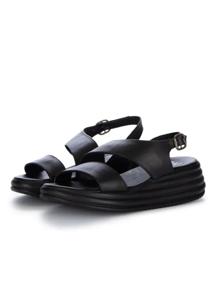 BUENO | SANDALEN PLATTFORM LEDER SCHWARZ Sale
