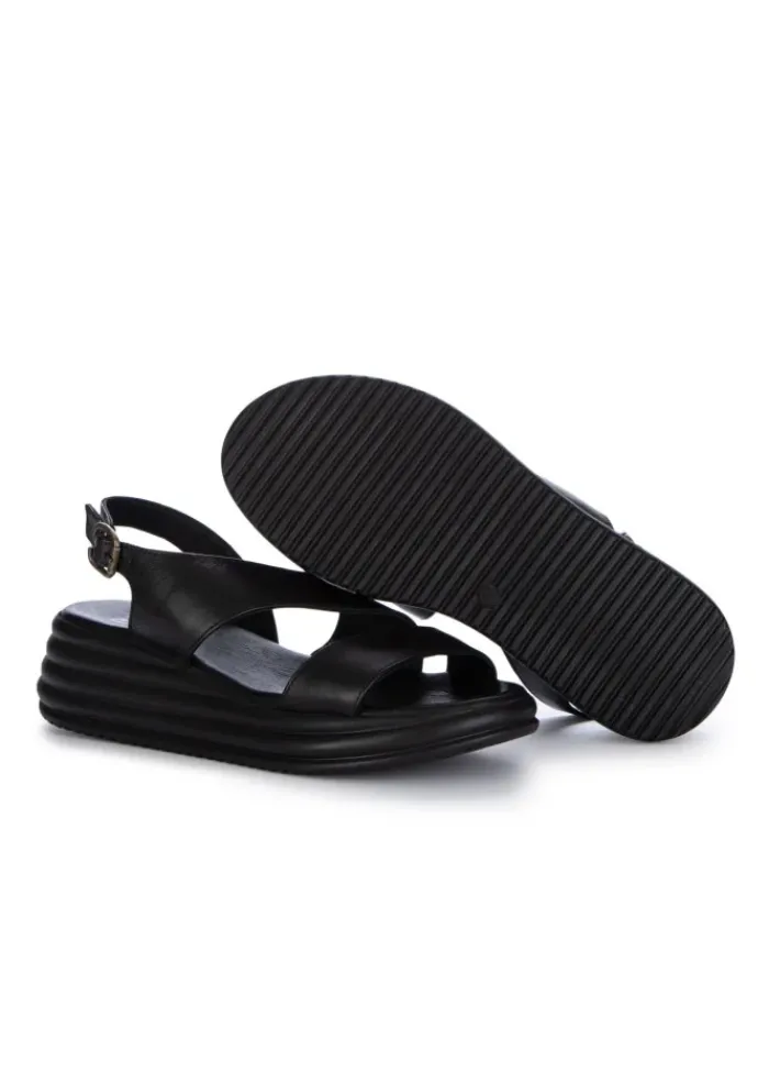 BUENO | SANDALEN PLATTFORM LEDER SCHWARZ Sale